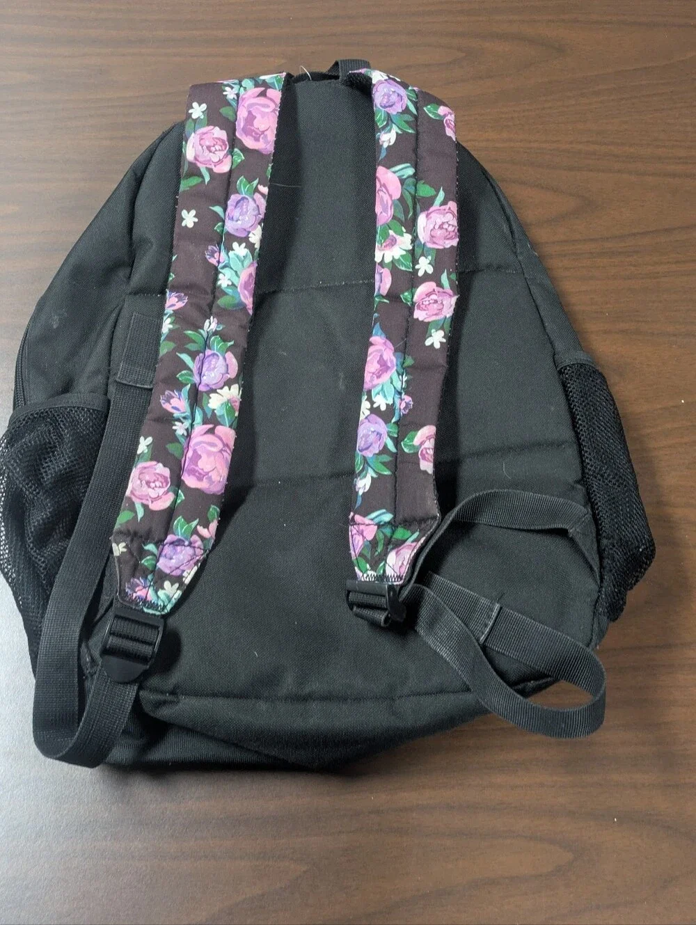 Black Backpack with Floral Front Pocket. Panic At The Disco!